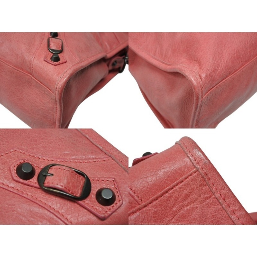 BALENCIAGA The Giant City handbag pink leather attached mirror - Picture 8 of 10